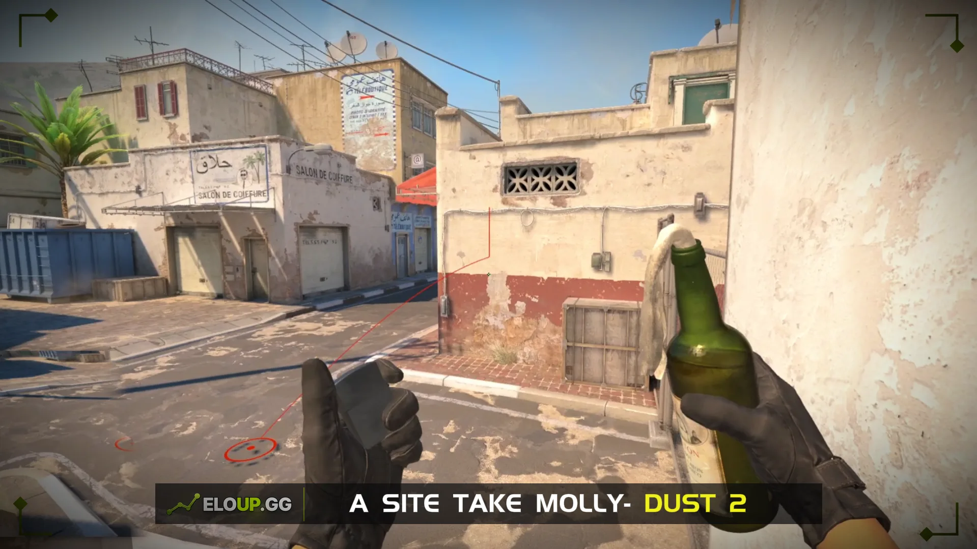 Куда целиться: ( ДАСТ 2 МОЛОТОВ НА А ПЛЕНТ  (DUST 2 A SITE TAKE <OLLY)