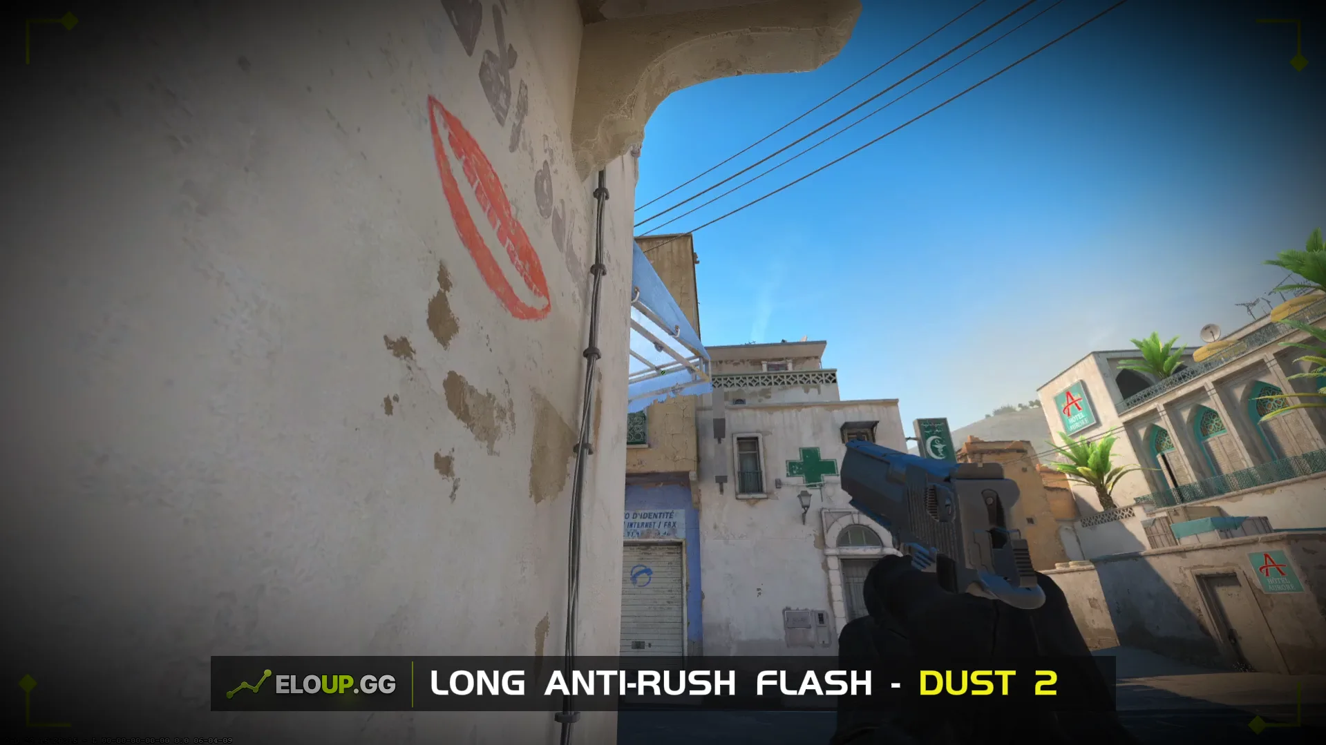 Куда целиться: ( ДАСТ 2 АНТИ ФЛЕШ ЛОГШ (DUST 2 ANTI FLASH LONG)