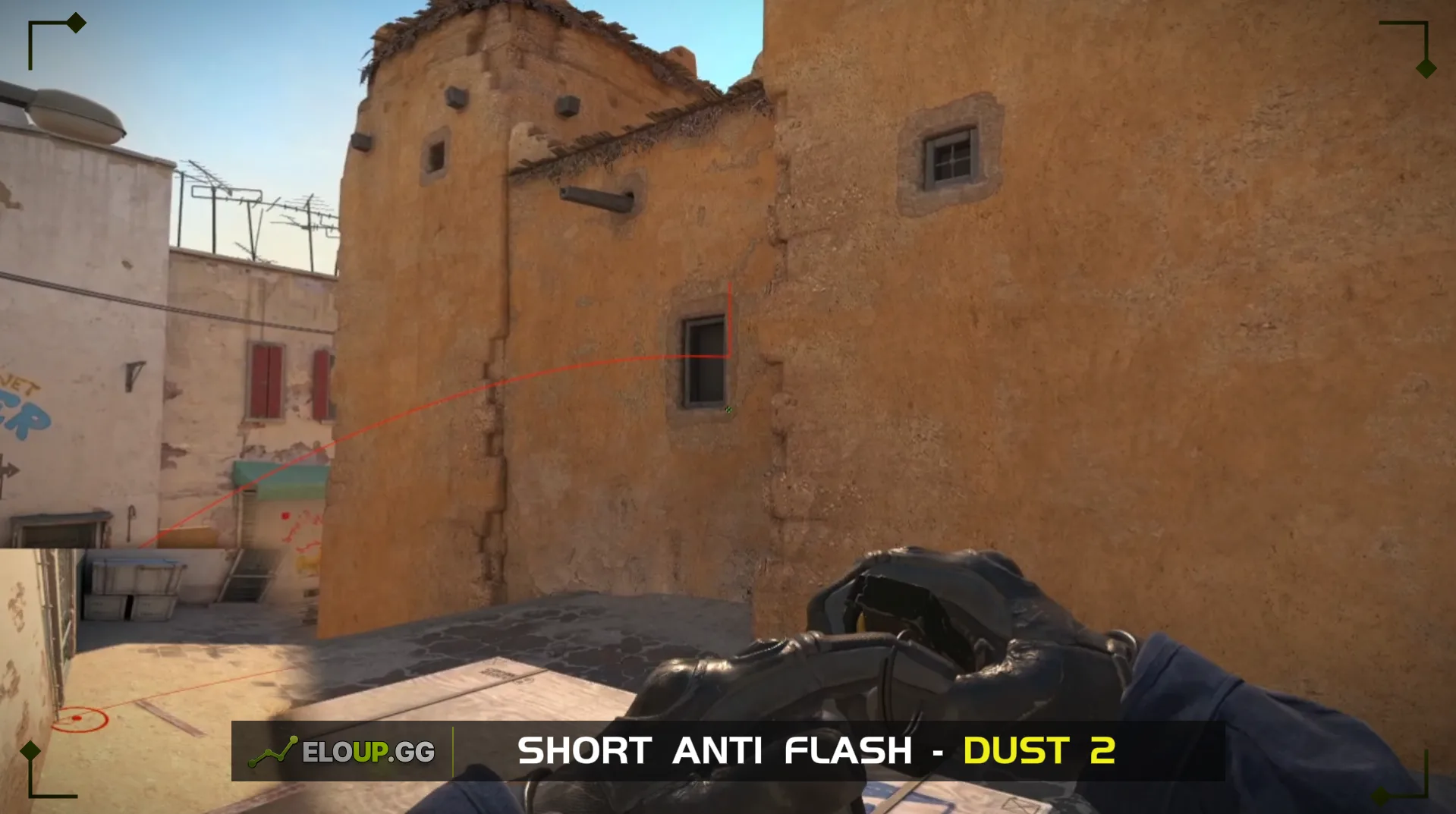 Куда целиться: ( ДАСТ 2 АНТИ ФЛЕШ ШОРТ (DUST 2 ANTI FLASH SHORT)